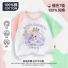 Linda Camiseta de Verano de Manga Corta para Niñas, Princesa Diosa de la Luna Eclipse Lunar, Nueva Moda de Algodón Puro Raglán Manga Media 7