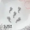 Nuevo Arte de Uñas Circonita Estilo de Lujo de Alta Gama Punta Francesa Pedrería Versátil Decoraciones Brillantes para Uñas Corazón Lazo