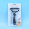 Peine para Mascotas Gato Perro de Pelo Largo Mascota Desenredador Peine de Acero Inoxidable Electroplateado Peine de Dientes Densos Peine de Fila Recta Traje
