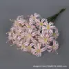 3 Flores de Lírio Dourado Artificiais Flores de Seda para Decoração Floral de Sala de Estar Quarto Loja Hotel Cenário de Casamento Adereços