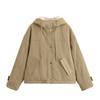 Outono e Inverno 2025 Nova Moda de Rua Europeia e Americana Cruzada Feminina Jaqueta Parka com Gola de Pele W09 70027
