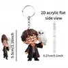 Nuevo producto transfronterizo: Llavero acrílico TOPTOY Harry Potter, colgante para coche de Harry Potter, en stock para clientes jóvenes