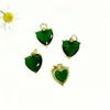 Moderna, Sencilla y Versátil Cobre Incrustado Cristal Corazón Colorido Circonita Colgante Joyería DIY Pulsera Collar Pendientes Accesorios