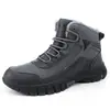 Botas de nieve antideslizantes para senderismo transfronterizo de talla grande para hombre, zapatillas gruesas con forro polar, botas altas de algodón cálidas, resistentes al frío e impermeables para hombre.