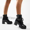 Botines de encaje estilo británico para aumentar la altura, Botas Martin de suela gruesa transfronterizas, Nuevos botines versátiles vintage para mujer de invierno 2026