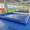 Cancha inflable de voleibol y fútbol acuático, equipo deportivo recreativo móvil para exteriores, pista y valla inflable de playa