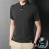 [Seda de Gelo Alta Elasticidade] Nova Camisa Polo de Manga Curta Masculina 2025 Verão 2025 Fina Sensação Fresca Respirável Mais Fácil de Combinar Camiseta