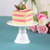 Suporte de Vela de Cerâmica Estilo Europeu Louça Redondo Bandeja de Pé Alto Suporte para Cupcake Prato de Sobremesa Casamento Aniversário