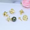 Acessórios de joias DIY alfinete de moda agulha de perfurar tampa de borboleta Jada ágata jade pérola broche suporte vazio feminino