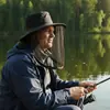 Sombrero Plegable Unisex Anti-Mosquitos Con Malla Oculta Repelente Protección Contra Insectos Abejas Casual Exterior Protector Solar Gorra de Pesca