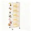 Estantería de acero con múltiples niveles y puertas, estantería para niños integrada en la pared, vitrina a prueba de polvo, estante de almacenamiento de pie