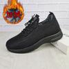 Zapatos Casuales Deportivos de Algodón Tejido de Invierno con Forro Polar, Gruesos y Cálidos, Forro Polar Resistente al Frío, Zapatos de Trabajo Negros Estilo Antiguo de Beijing para Hombre, Antideslizantes