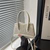 2025 Doce e Estilosa Splicing de Pelo Outono e Inverno Pelúcia Nova Moda Bolsa de Mão Ombro Transversal Feminina
