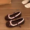 Primer Encuentro con los Nuevos Zapatos Planos de Ballet para Mujer 2026 con Lazo y Aumento Oculto de Altura, Perfectos para Combinar con Faldas, Zapatos Mary Jane de Estilo Francés Muy Hermosos
