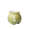 Ino Kiyosong Conejo Verde Lindo Brote Kung Fu Juego de Té Taza de Té Pequeña Taza de Degustación de Cerámica Creativa Taza para Beber Taza de Aroma