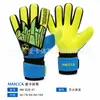 Guantes de Portero Maca Football con Protección para los Dedos Látex Engrosado Antideslizantes Resistentes al Desgaste Guantes Protectores de Competición para Portero Venta al por Mayor