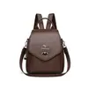 2026 Mochila Nueva Retro de Piel Suave para Mujer Moda Versátil Bolso Pequeño de Hombro Cruzado Mochila Mini Casual de Viaje