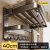 Estante para Toallas de Aluminio Espacial Color Gunmetal Estante de Baño Estante de Almacenamiento Estante para Toallas de Baño Gancho de Cocina Ferretería para Baño
