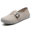 Sapatos de Couro Baixos de Encaixe Feminino Planos 2024 Novos Outono Sapatos de Plataforma Casuais Sola Macia Sapatos Brancos