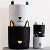 Cesta de armazenamento de feltro com desenho animado transfronteiriça atacado espessa grande capacidade dormitório casa cesto de roupas sujas caixa de armazenamento de brinquedos para crianças