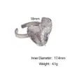 Anillo Nuevo de Acero Inoxidable Europeo y Americano Nicho Gama Alta Textura Asimétrica Anillo Abierto Oro 18K Acero de Titanio Joyería de Mano