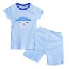 Camiseta de Manga Corta para Bebé con Hebilla en el Hombro + Conjunto de Shorts para Bebé de 2 Piezas ins Algodón Puro Estilo Occidental Caja de Regalo de Verano para Bebé