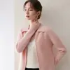 Estilo simple, colección otoño/invierno, cárdigan de cachemira moderno y ajustado con solapa y cremallera, prenda exterior casual de punto de manga larga, versátil para cualquier atuendo
