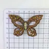 Parches de mariposa con pedrería de colores para coser en sandalias, bolsos y otros artículos; adornos de flor de pedrería decorativa; Accesorios DIY para pinzas de pelo
