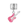 Pulseira Colar Pingente Guitarrista Cruz DIY Módulo Estilo Italiano Coração Colar Pulseira Estrela Lua Pingente Presente