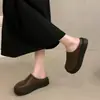 Nuevas Pantuflas Punta Cerrada Medias Pantuflas Mujer Otoño Populares Para Exteriores Más Terciopelo Birkenstock Persona Baja Moda Suela Gruesa 2026 Versátil