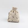Bolsa de Algodón y Lino con Estampado de Madera y Cierre de Cordón Bolsa para Joyería Regalo Bolsa de Cuerda Empaque Vacío para Joyería Bolsita Pequeña con Cordón
