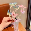 Diadema Infantil Pasador Mariposa Perla Imitación Niña Pequeña Princesa Súper Hada Diadema de Moño Accesorios para el Cabello de Niñas