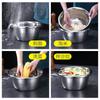 Acero inoxidable no magnético extra grueso cocina y lavabo batidor de huevos cuenco profundo cuenco para verduras lavabo lavabo doméstico desagüe Cuenco