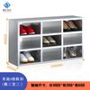 Gabinete de Zapatos de Acero Inoxidable de Fábrica Taller de Purificación Libre de Polvo Laboratorio Hospital Gabinete para Cambiar Zapatos Taburete para Zapatos Gabinete de Zapatos de una o Dos Caras con Puerta