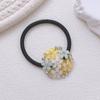 Japón y Corea del Sur nueva súper hada diamante flor cabeza cuerda fresca bola cabeza alta elástico banda de goma tocado anillo para el pelo fabricantes al por mayor