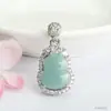 Pingente de Cabacinha de Jade Natural Grau A Xinyu Pingente de Jade Água Azul Estilo Vintage Atacado Dropshipping S4092302