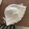 Moda chapéu de bacia de lã para as mulheres ins nicho versátil coréia do sul novo estilo mesmo outono einverno arco de malha chapéu de pescador