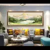 Pintura de Paisaje Sala de Estar Pintura Colgante Cornucopia Pared de Fondo del Sofá Pintura Decorativa Pintura al Óleo Pintada a Mano Mural de Paisaje Atmósfera de Alta Gama