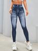 Explosões de comércio exterior Imitação Denim Sem Costura Malha Apertada Calças Esportivas Correndo Alta Elástica Secagem Rápida Mel Hip Fitness Yoga Calças