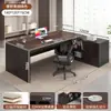 Mesa de escritório, mesa executiva, conjunto de mesa e cadeira de escritório, design simples e moderno, estação de trabalho para funcionários, mesa para uma pessoa, mesa de computador