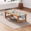Mesa plegable, mesa para mirador, mesa de bambú tipo kang, mesa de centro para el hogar, mesa de té para tatami, mesita de noche de madera maciza, mesa baja para computadora