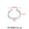 Acero Inoxidable Pulido Banda Lisa Abierta Ajustable Anillo Versátil Moda Lujo Ligero Joyería de Mano para Hombres y Mujeres Banda de Anillo