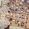 2025 Inverno Quente Desenho Animado Gatinho Adesivos para Unhas Adesivo Impermeável Festa do Gato Adesivos Decorativos para Unhas Impermeáveis