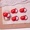 Navidad Caricatura Manzana Roja Arte de Uñas Joyería Diamante de Resina Material DIY Funda de Teléfono Móvil Pegamento de Crema Accesorios para Uñas Portátiles