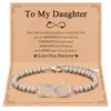 Pulsera de cuentas de circulación infinita de Europa y Estados Unidos, pulsera de acero inoxidable con letras para enviar como regalo a familiares y amigas, joyería