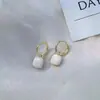 Pendientes Cuadrados de Corazón con Esmalte Rojo Sencillos y Elegantes 2026 Pendientes Versátiles de Lujo Ligero para Mujer