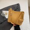 Bolsa Saco Moda Verão 2025 Retrô Moda Casual Cor Sólida Bolsa Transversal Bolsa de Ombro Retrô