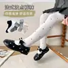 Meias Infantis Retro Estilo Francês de Bolinhas para Primavera e Outono, Fofas e Versáteis, Meias Finas de Alta Elasticidade para Crianças Pequenas, Atacado