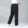 Calça Jeans Tencel Xintang Guangzhou para Homens, Novo Estilo Outono, Calça Reta Solta Azul Claro, Calça Masculina de Seda Gelada, Super Nova