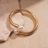 Collar Metálico de Imitación Perla Geométrico de Cuello Abierto Transfronterizo de Gama Alta Nicho Simple Elegante Único para Mujer